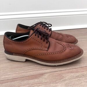 Cole Haan Grand 360 Wingtip Oxford Men's Sz 9.5 M Shoes British Tan C34120